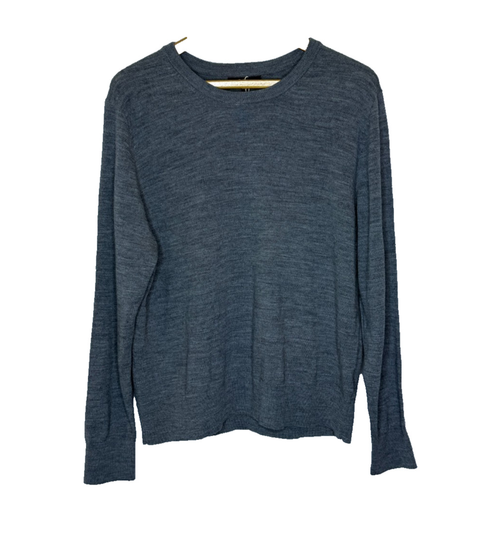 Women's XL Quince 100% Merino Wool Charcoal Gray Crewneck Pullover Sweater